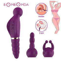 Двойные головки G spot вибратор для стимуляции секс-игрушки для женщин Стимуляция клитора массажер для сосков женские маструбаторы продукт