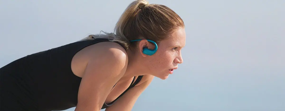 SONY Walkman, 8 ГБ, наушники, интегрированные, водонепроницаемые, для плавания, бега, mp3, музыкальный плеер, NW-WS414, гарнитура, интегрированные аксессуары