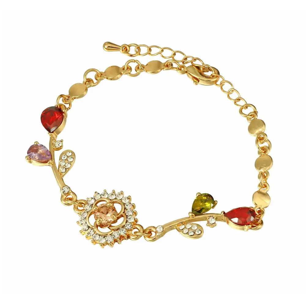 Модный золотой браслет-цепочка для женщин, Опаловый камень, свадебные ювелирные изделия, Дамский Шарм, сделай сам, на запястье, женский браслет, браслеты - Окраска металла: sl943