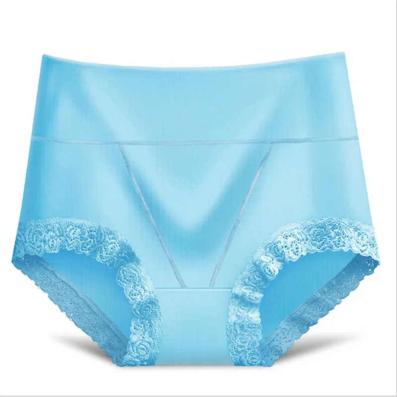 

WomensPlus Size Sexy Panties High waist Briefs Solid Sheer Knickers Lingerie Underwear Soft Lace Underwaist