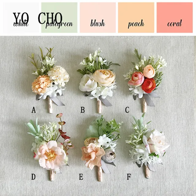 Yo Cho Prom Wrist Corsage Bracelet Broochehand Witness Yo Cho Prom Wrist Corsage Bracelet Broochehand Witness Boutonniere Groom Bridesmaid Groomsmen Multicolor Flowers