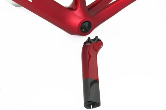 

UD glossy road bike carbon frame custom logo bicycle frameset BB386+frok+seatpost+headset red black bicycle carbon frameset