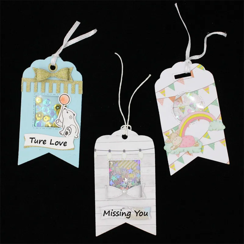 

ZFPARTY Label Frame Metal Cutting Dies Stencils for DIY Scrapbooking/photo album Decorative DIY Paper Cards