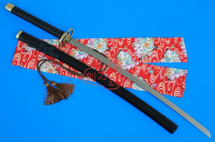 S2625 Аниме BLEACH ICHIMARU SILVER GUNSLINGER CHOP SOUL SWORD HAMON BLADE 40,7"