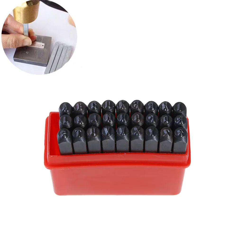 

DoreenBeads 2.5mm Carbon Steel Black Alphabet " A-Z " "&" Rectangle Punch Metal Stamping Tools 59mm x 6mm, 1 Set