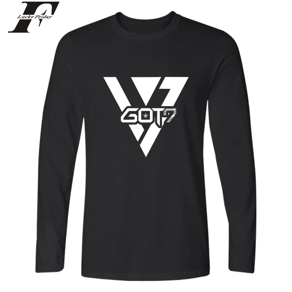 Футболка с длинным рукавом GOT 7 Jackson TeeShirt повседневная хлопковая футболка для