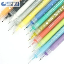 STA 12 24 Colors 0.5mm Acrylic Fineliners Liner Sketch Permanent Art Marker Pen Set Ultrafine Waterproof Paint Pen Art Supplies