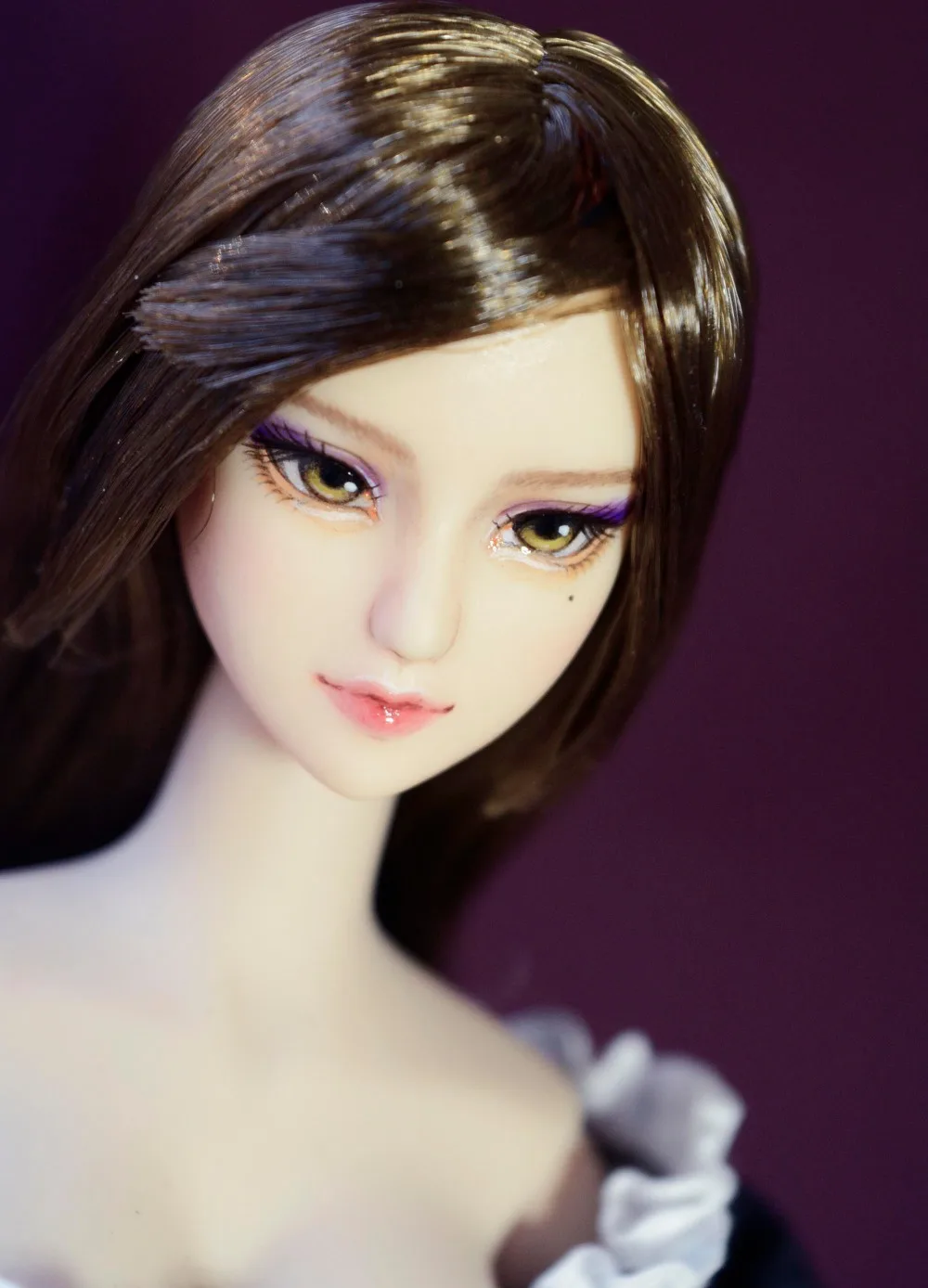 

Estartek HD33 Customized Hand Makeup Sexy 1/6 Obitsu Brown Short Hair Girl Head Sculpt for 12inch OB Phicen Action Figure DIY