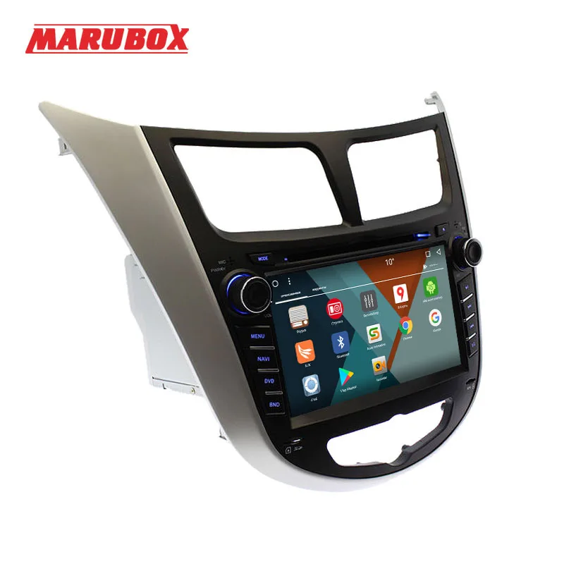 Marubox 7A300MT8,Штатное головное устройство для Hyundai Solaris 2013+ на ОС Android 8.1,IPS 7",DVD,восьмиядерный процессор,Обновление по воздуху,оперативная 2Гб,встроенная 32Гб,русифицированный интерфейс REDMOD