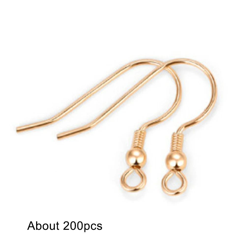 

210pcs/pack Fish Dangle Clasps Accessories Ear Wire Making Metal Components Gold Earring Hooks Fashion DIY Jewelry Silver