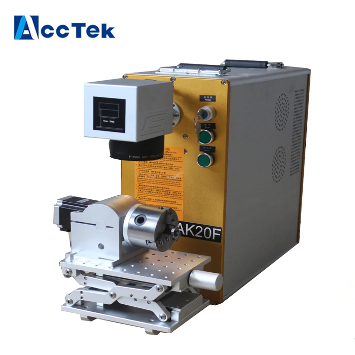 

High precision factory price 20w fiber laser marking machine price for ring , fiber laser marker with rotary device