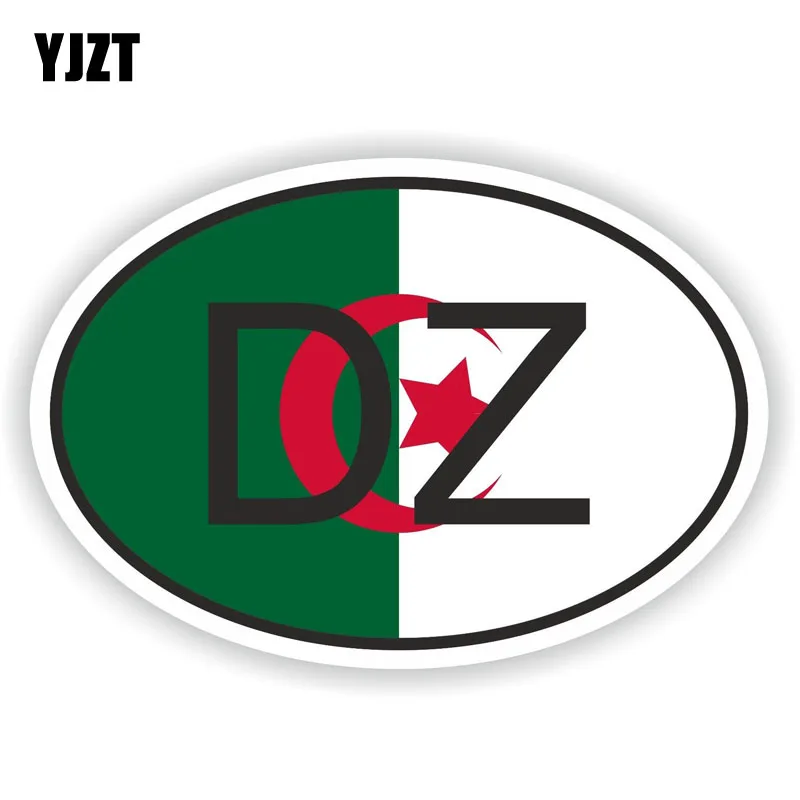 

YJZT 15.7CM*10.4CM ALGERIA DZ AFRICA Country Code Car Sticker Decal Windows Decorate 6-0391