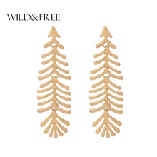 

Wild&Free New Vintage Tree Branches Drop Dangle Earrings For Women Fashion Leaves Earring Lady Personalized Statement Jewelry