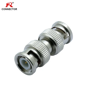

50pcs BNC Connector Straight Shape BNC Dual Heads Male Coaxial Cable Connectors