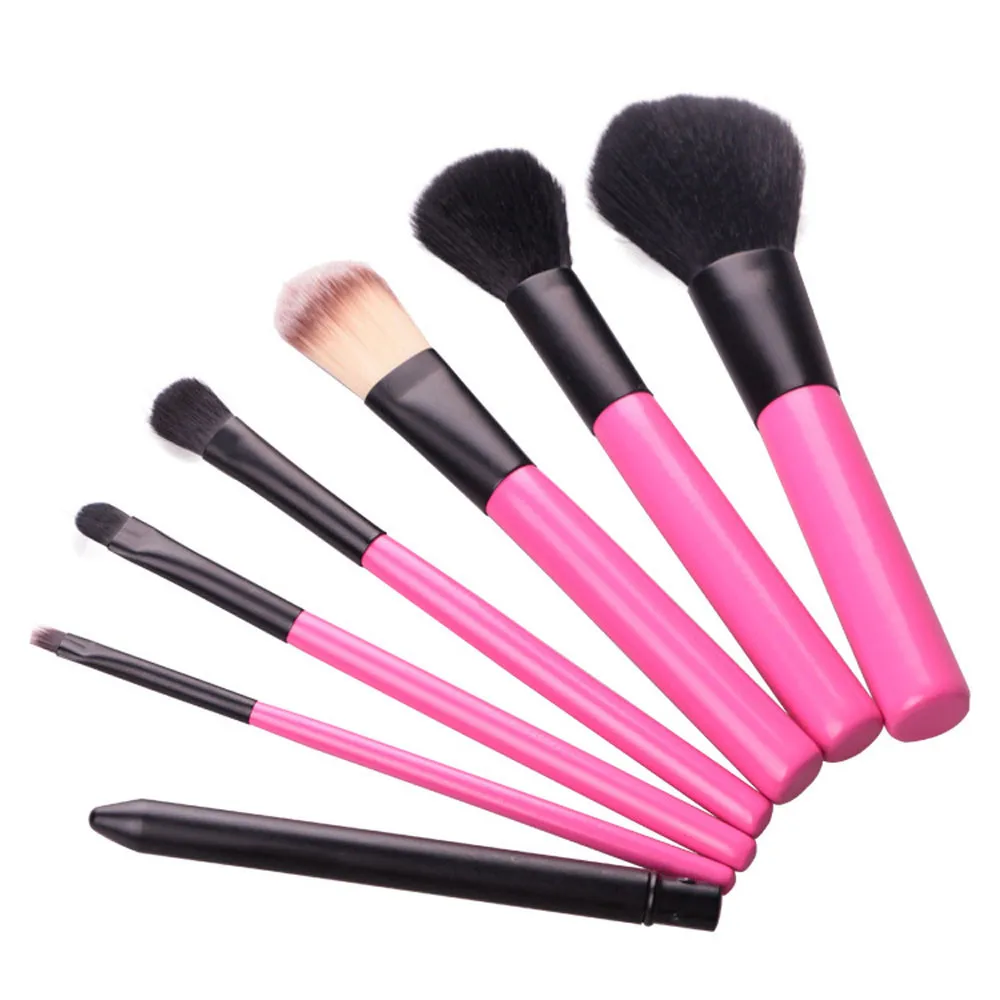 

7Pcs Professional Goat Hair Makeup Brush Set Tools Blush Eye Shadow Foundation Brush Make Up Brush Set L525