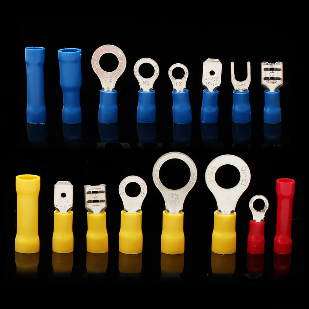 

Heat Shrink Wire Cable Sleeves Connector Kit Male / Female Spade Terminal Assorted Marine Automotive Terminals 160pcs/lot