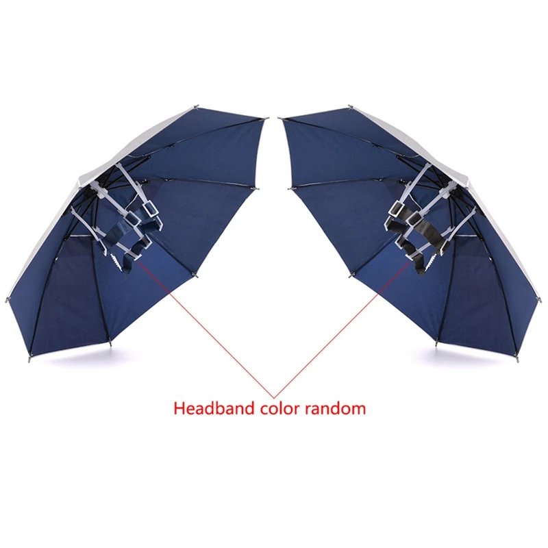 

Camping Oxford Cloth Sun Fishing Umbrella Hat Outdoor Foldable Headwear Cap Head Sunshade Fold Length 39.5cm Portable Durable