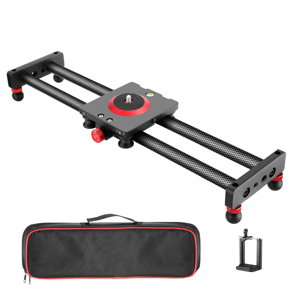 Neewer Camera Slider Carbon Fiber Dolly Rail with 4 Bearings for
