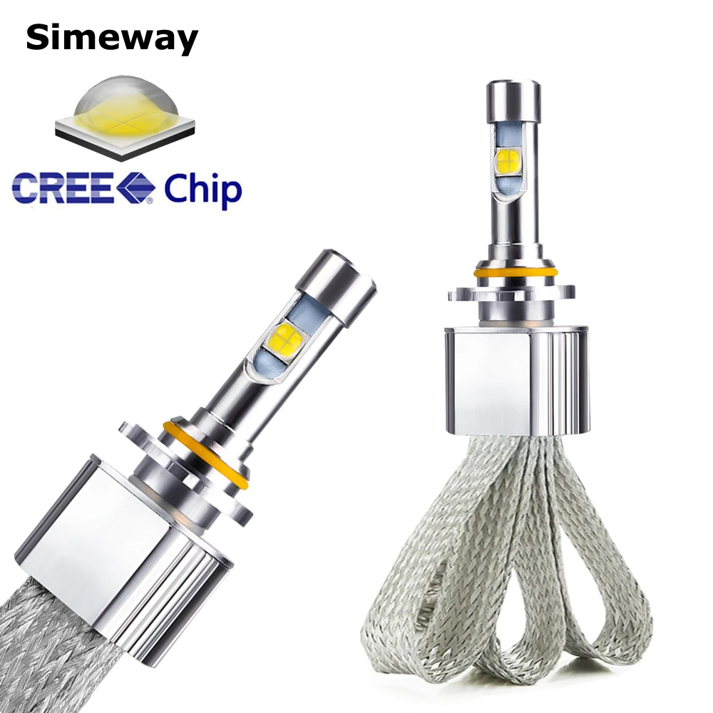 Car Fanless 9006 HB4 LED Headlight Kit xhp70 LED 6000K Replacement 55W