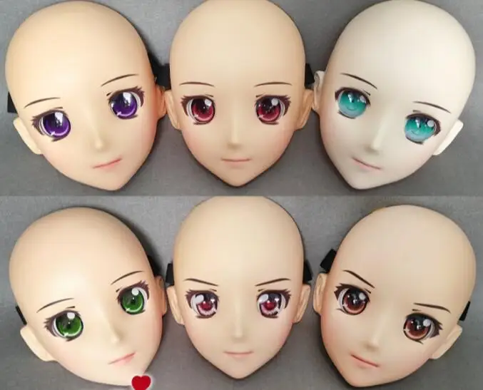 

(Jiang)Female Sweet Girl Resin Half Head Kigurumi Crossdress Cosplay Japanese Anime Role Lolita Doll Mask
