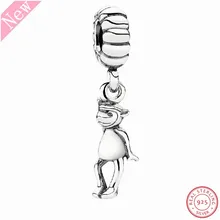 Весенняя коллекция Китайский Зодиак обезьяна Подвеска Шарм бусины для самостоятельного изготовления ювелирных изделий Fit PANDORA Подвески Серебро 925 FL692