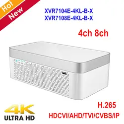 Новые 4 k XVR 4 канала 8 канала XVR7104E-4KL-B-X XVR7108E-4KL-B-X 4 K элегантный 1U цифрового видео Регистраторы H.265 Поддержка IoT POS