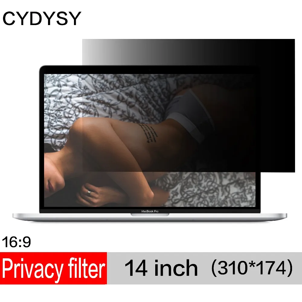 En Ligne CYDYSY, 14 pouce PET Filtre de Confidentialité Anti espion Écrans de protection film pour 169 Ordinateur portable 12 3 16 \