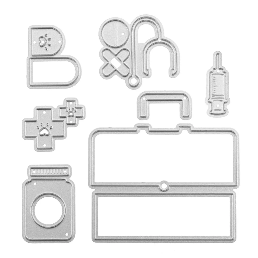 7 шт./компл. ветеринар медицинской Комплект резки металла умирает трафарет для DIY Скрапбукинг фотоальбом тиснение Бумага карты декоративные ремесла