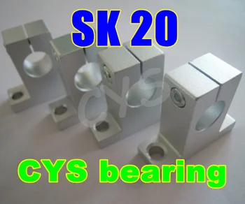 

50pcs/lot 20mm linear round shaft rod support, SK20 shaft end supports Vertical type SH20A