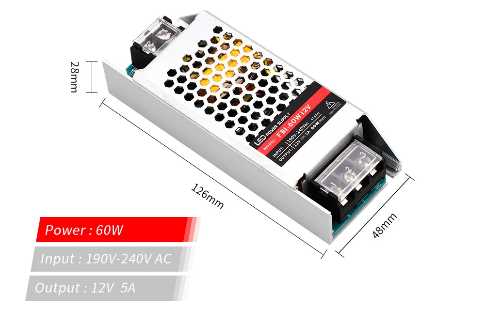 12 V Питание 60 W 100 W 150 W 200 W 300 W светодиодный трансформатор AC190V-240V Светодиодный драйвер для 5050 2835 Светодиодные полосы света драйвер