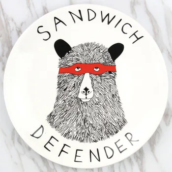 

Dishes & Plates Nordic simplified style tableware suit cartoon ceramic disc steak dish CJ09.09