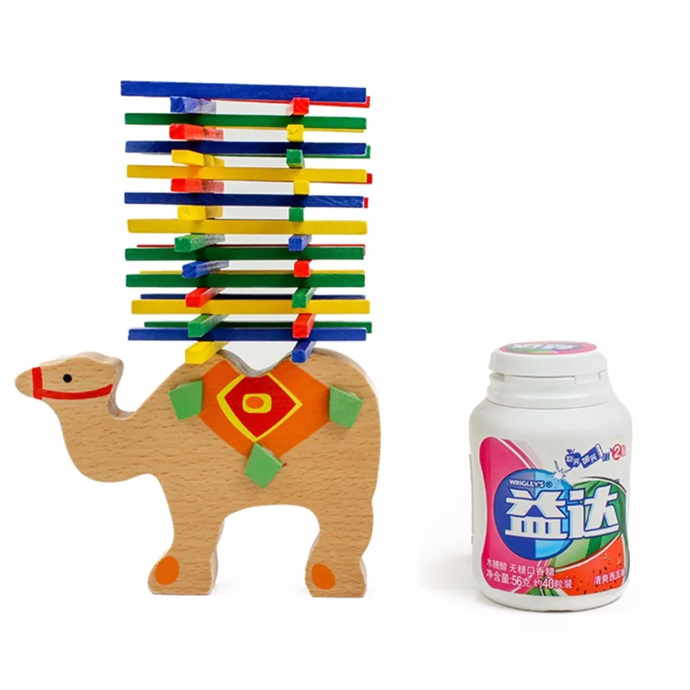 Cute Cartoon Animal Educational Elephant Camel Balancing Wooden Math Toys Beech Game Wood Balance Montessori Toys for Baby