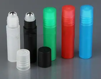 

Free Shipping 1000pcs/lot 5ml Roll on Plastic Bottle for Essential Oil Empty Aromatherapy Perfume Bottles Refillable Metal Ball