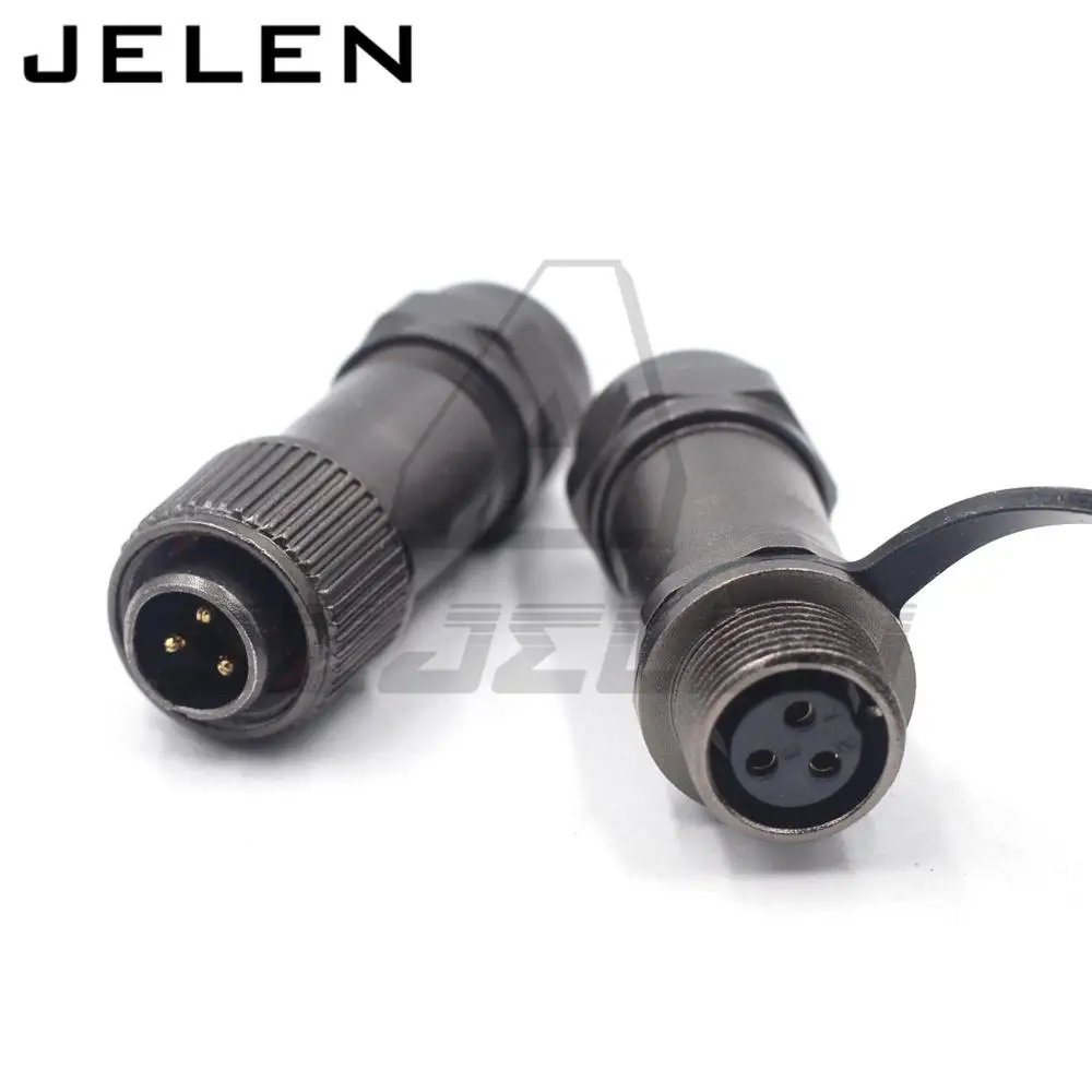 

WEIPU ST12series 3pin Metal round cable docking waterproof connector IP68 3 pin connector male and female