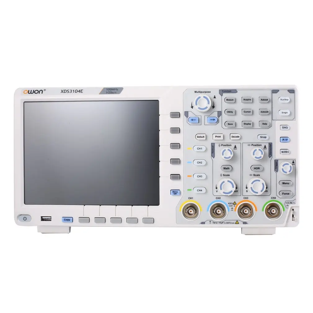 

OWON 4 Channel Deep Memory LCD Display Digital Storage Oscilloscope Scopemeter Scope Meter 100MHz 1GSa/s for US/EU/AU/UK/BR Plug