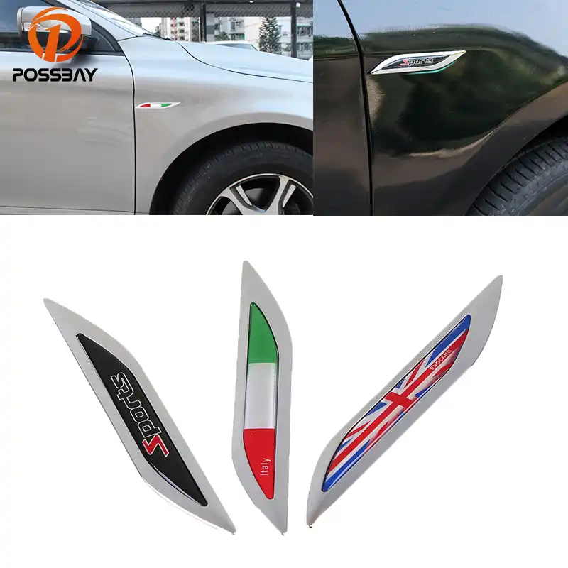 2x French France Flag Emblem Decal Badges for Car Side Door Fender Trunk Grill