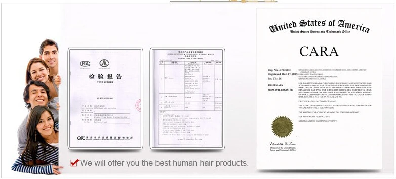 Certified human hair
