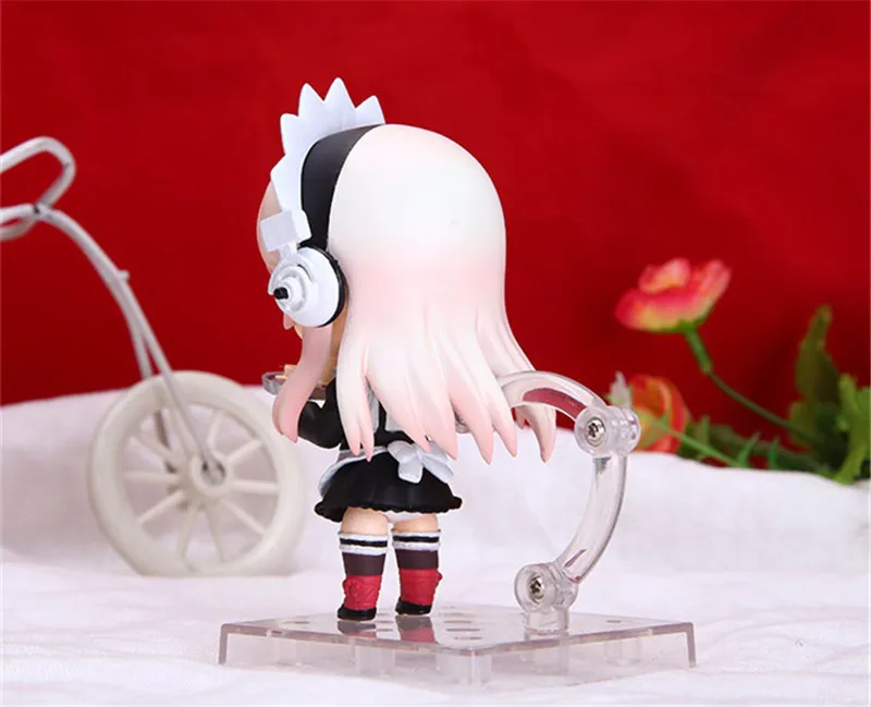 Anime Super Sonico Heandphone in Bikini Sexy Action Figure Toys Maid Sonic Cosplay Figuras Dolls Gift Q Ver. 2pcslot 8cm  (9)