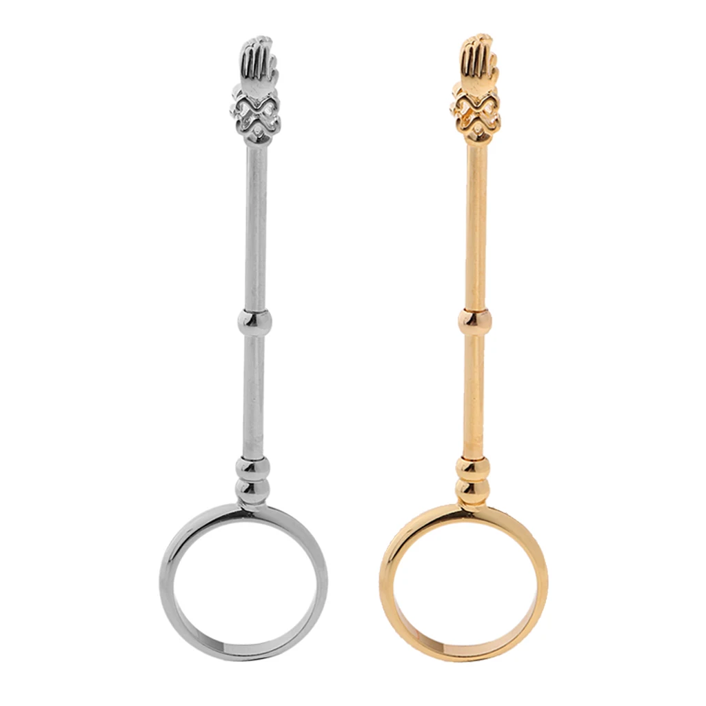 2x Women Cigarette Holder Ring, Slim Cigarette Finger Clip, Hands Free Smoking