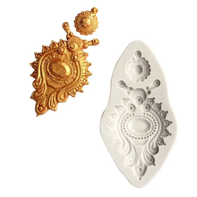 

European Retro Decoration Silicone Cake Mold Decorating For Sugar Chocolate Molds DIY Cookie Christmas Decoration Fondant Cake