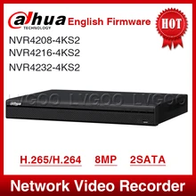 Экспресс- Dahua NVR4208-4KS2 NVR4216-4KS2 NVR4232-4KS2 компактный 1U Lite 4K H.265 Сетевой Видео Регистраторы Full HD 1080P 2SATA