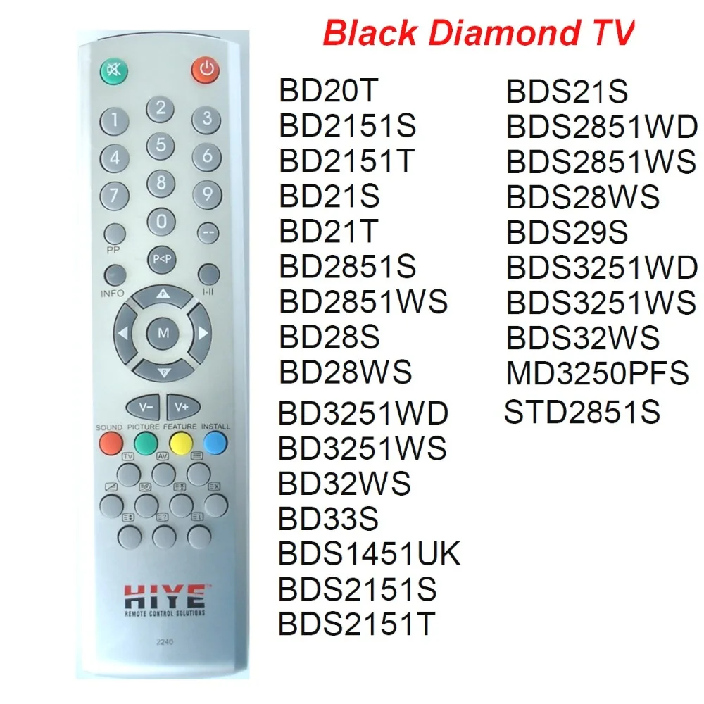 RC2240 дистанционного Управление для черных масок Diamond ТВ BD20 BD21 BD28 BD32 BD33 BDS14 BDS21 BDS28 BDS29