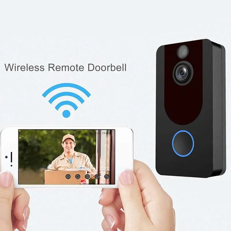 V7 1080P Smart WiFi видео дверной звонок камера визуальный домофон с чимом ночного