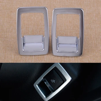 

DWCX 2pcs Car Interior ABS Chrome Rear Seat Adjustment Frame Trim Cover Fit for BMW X4 G02 X3 G01 2018