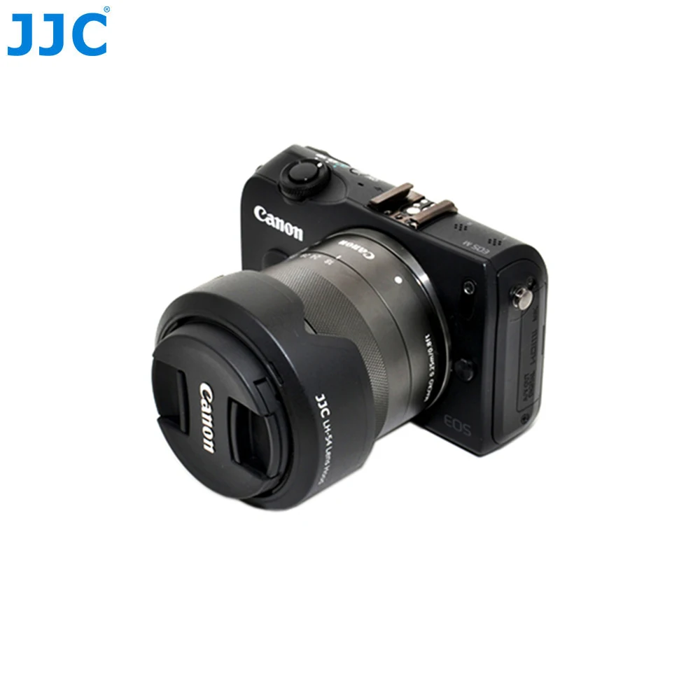 JJC Camera Lens Hood for Canon EF-M 18-55mm Lens On Canon EOS M200 M100 M50  M10 M6 Mark II M5 M3 Replaces Canon EW-54 Lens Shade
