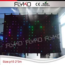 DJ Booth DJ фон P15cm 2 м* 3 м Рождественское украшение светодиодный дисплей видео занавес
