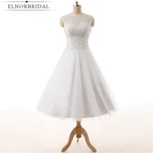 Sexy Knee Length Wedding Dresses For Summer 2017 Vestido De Noiva Illusion Back Beach Wedding Dress Handmade Bridal Gowns