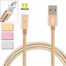 1M Silver Rose Gold Charging USB Magnetic Cable Micro USB Magnetic Adapter Charger USB Charging For Samsung Android Universal
