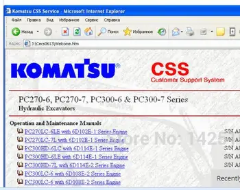 

Komatsu CSS Service Hydraulic Excavators PC-270 to PC1800 Shop Manuals