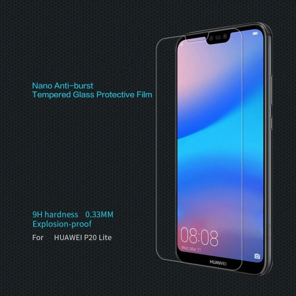 Защитное закаленное стекло для Huawei P20 Lite Pro защита экрана 0 26 мм 2.5D|Защитные стёкла